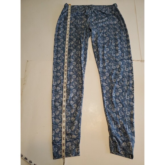 Women's Joggers Small Disty Floral Print Pull On Blue Elastic Waist Lucky Brand - Picture 4 of 7